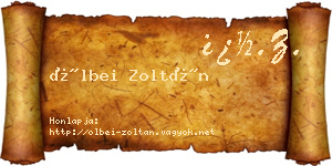 Ölbei Zoltán névjegykártya